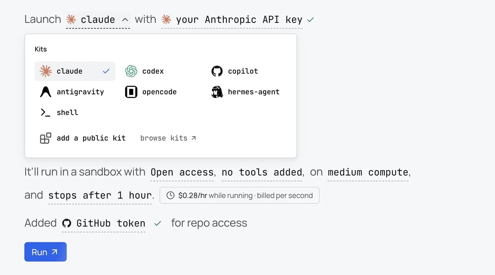 رابط راه‌اندازی Docker Cloud Sandboxes — انتخاب Kit کلود؛ اسکرین‌شات رسمی بلاگ داکر ۲۴ سپتامبر ۲۰۲۶