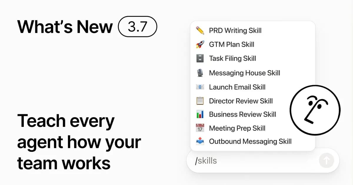 تصویر کاور رسمی انتشار Notion 3.7 — Agent skills