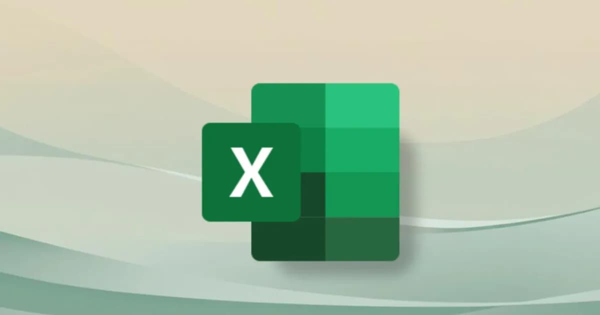تصویر خبری gHacks برای معرفی Excel Canvas؛ لوگوی اکسل مایکروسافت روی زمینهٔ سبز و کرم