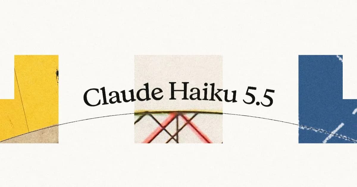 تصویر رسمی آنتروپیک برای معرفی Claude Haiku 5.5، مدل کوچک و سریع خانوادهٔ Claude