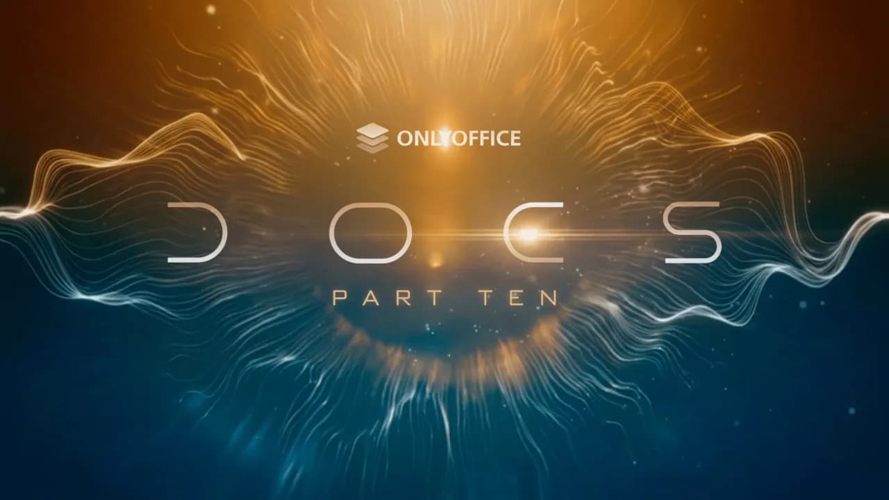 بنر رسمی معرفی ONLYOFFICE Docs 10.0 — ابزارهای هوش مصنوعی و اپ‌های ماژولار؛ بیش از ۵۰ قابلیت تازه