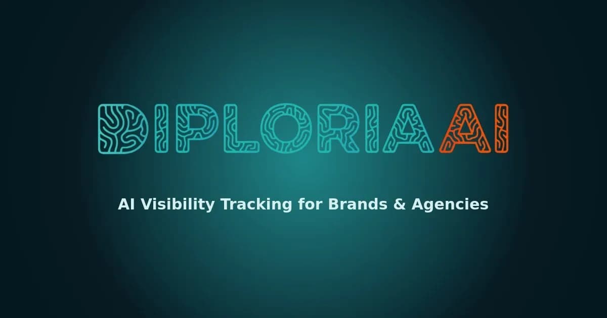 تصویر رسمی Open Graph سایت Diploria AI — سنجش دیده شدن برند در پاسخ موتورهای هوش مصنوعی