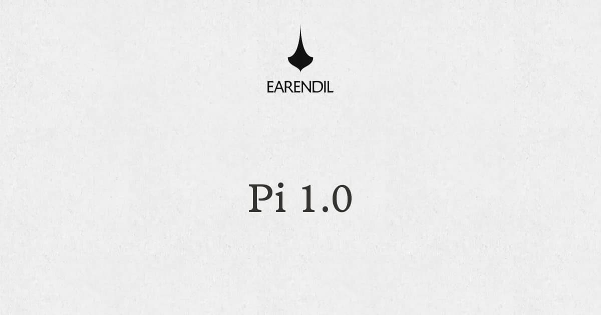تصویر رسمی پست Earendil برای معرفی Pi 1.0 در اکتبر ۲۰۲۶