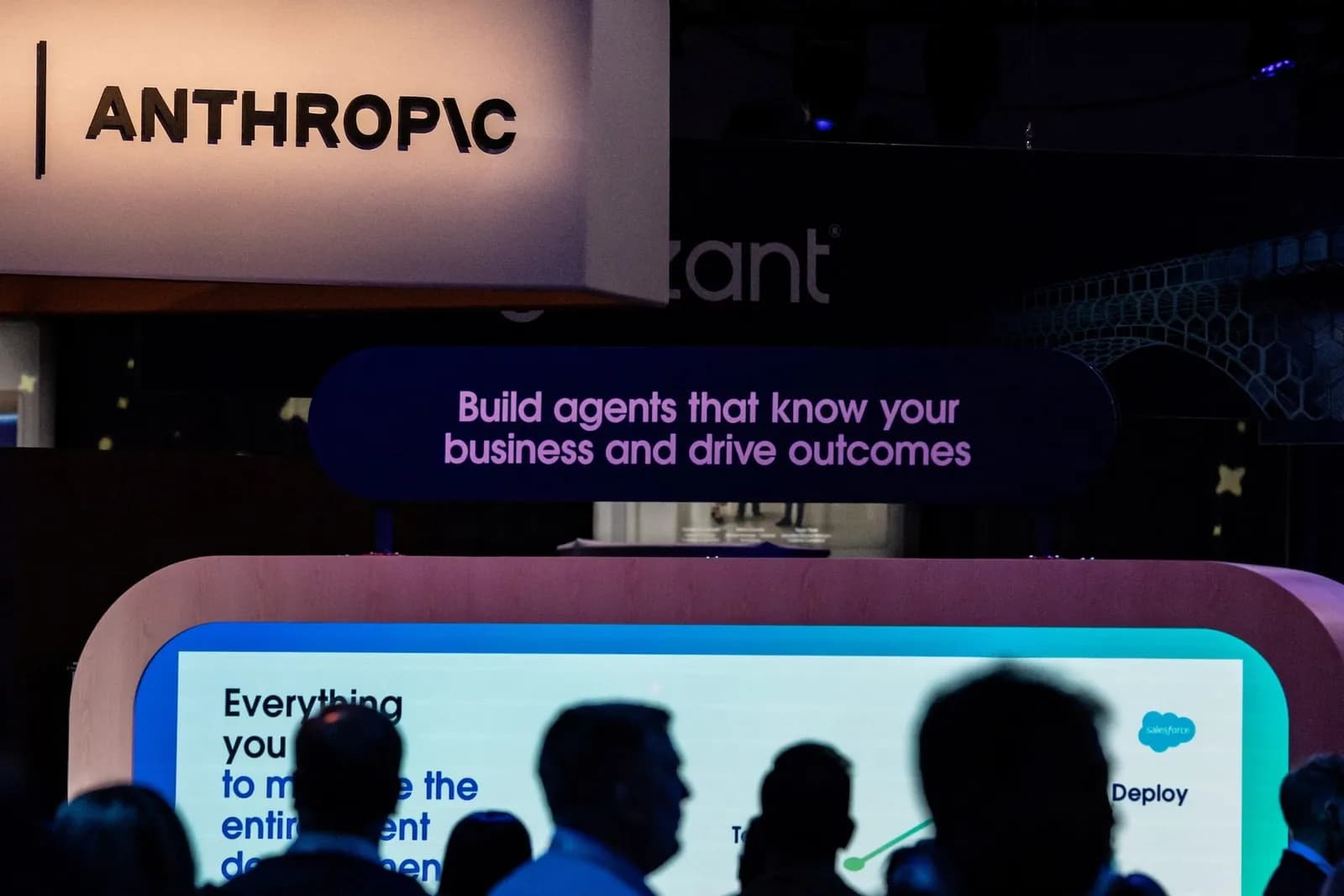 غرفهٔ Anthropic در Dreamforce ۲۰۲۶ مرکز موسکون سانفرانسیسکو — عکس رویترز / کارلوس بریا